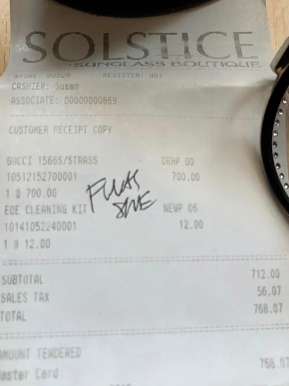 Gucci Swarovski Crystal Aviator Shades